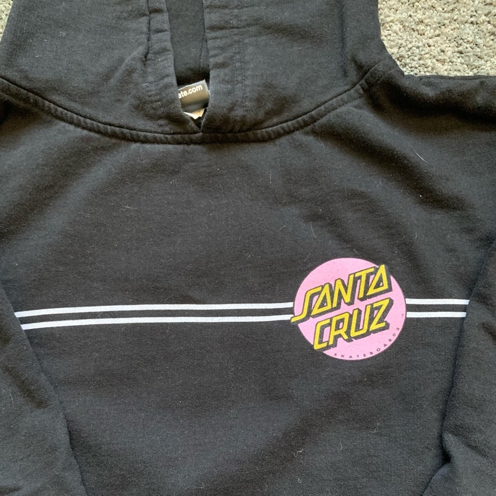 Youth X-Large black Santa Cruz hooded sweatshirt. - Picture 2 of 6